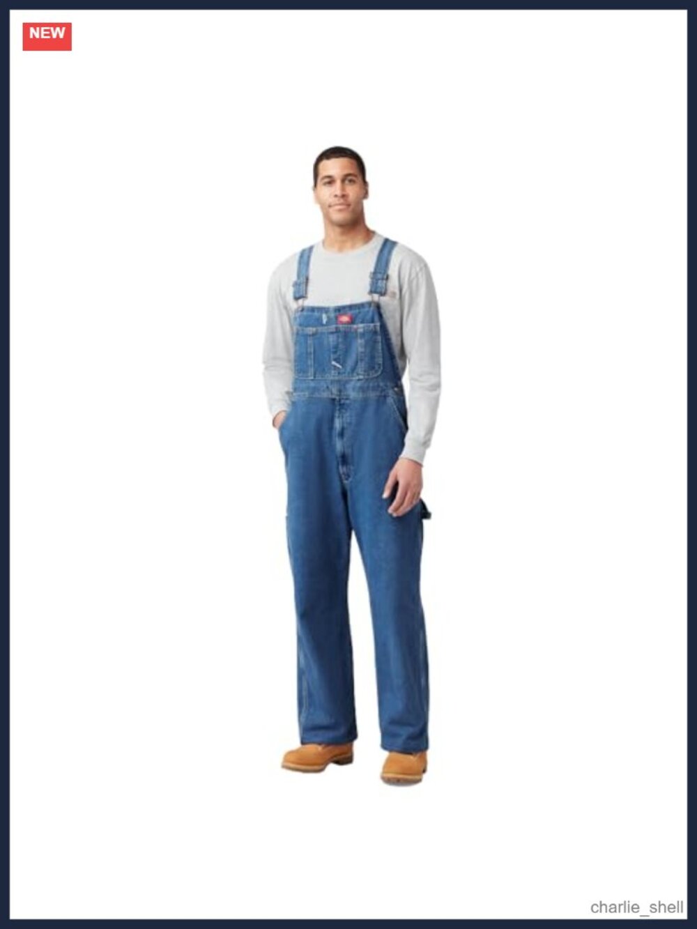 Dickies Bib Overalls Men's 100% Cotton Denim Work Utility
